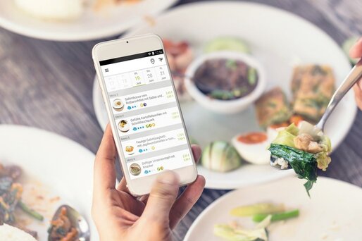 Smartphone mit Catering-App