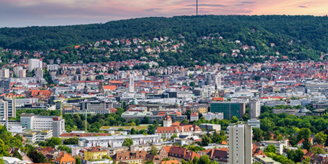 Stuttgart aus der Vogelperspektive